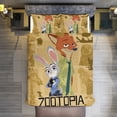thumbnail image 1 of Ensemble de Literie Confortable 3 Pcs Zootopia Housse de Couette Lit Simple avec 2 Taies d'Oreiller 90"x90 Pouces, 1 of 7
