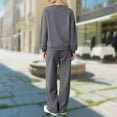 thumbnail image 6 of Bloomae Womens 2 Piece Outfits Lounge Sets Raglan Long Sleeve Crewneck Pullover Sweatshirt Drawstring Joggers Sweatpants Fashion Sweatsuit Sweat Set Trendy Spring Travel Outfits Dark Gray XXL, 6 of 6