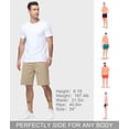 thumbnail image 4 of Lavenicole Men's Casual Athletic Shorts, Lightweight Workout Hiking Shorts 9" with 4 Pockets Khaki 36W, 4 of 7