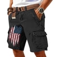 thumbnail image 4 of CONZONE Independence Day Mens Cargo Shorts Buttons 4Th Of July Shorts for Men Patriotic Usa Flag Graphic Lightweight Outdoor Shorts With Pockets, 4 of 4
