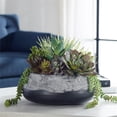 thumbnail image 2 of Uttermost Yuma Contemporary Cement Stone/Plastic Centerpiece in Gray/Burgundy, 2 of 5
