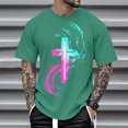 thumbnail image 5 of Ankishi Christian Shirts for Men Cross Crew Neck Trendy Cotton T Shirts Summer Casual Clothing Everyday Wear, 5 of 8