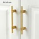 thumbnail image 2 of Solid Brass Knurling Patterned Cabinet T-Bar Extended Length 188mm, 2 of 5