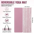 thumbnail image 5 of UMINEUX Extra Thick Yoga Mat, 2/5 Inch (10MM), Natural Rubber and TPE Non Slip Yoga Mats with Strap for Women Men, Eco Friendly Exercise Mat for Yoga, Pilates, Pink, 5 of 8