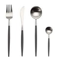 thumbnail image 1 of 4 Pcs Plated Portugal Spoon set flatware set Fork Teaspoon Sets 304 Stainless Steel Western-style Food Tableware Flatware, 1 of 8