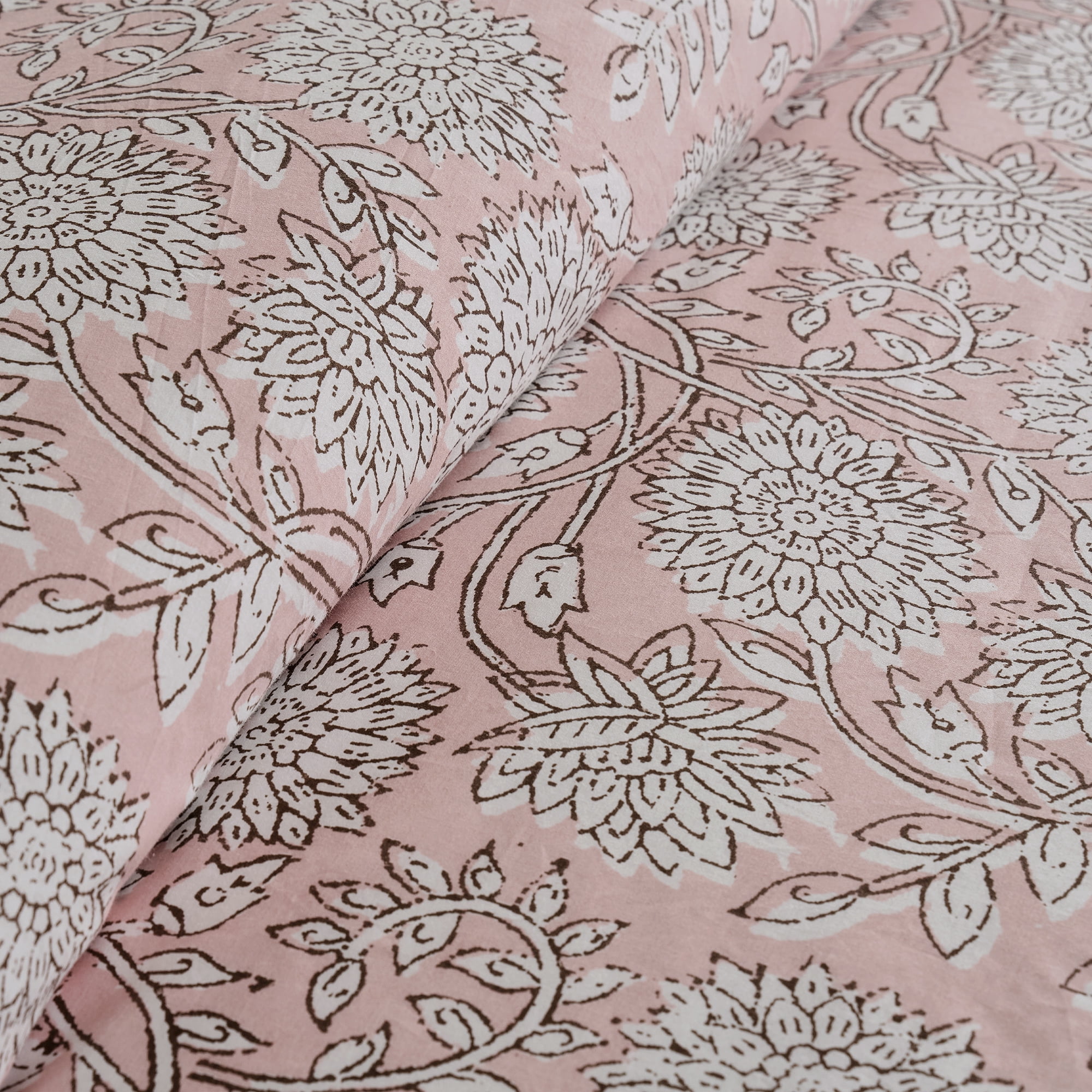 Levtex Home Adare Blush Reversible Twin Duvet Cover Set (68x88in) with 1 Pillow Sham (26x20in) - Floral Bedding - Blush and White - 100% Cotton Twin Size Duvet Cover Set - Soft, Pre-Washed