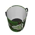 thumbnail image 3 of LNWH Laundry Basket, Green Abstract Geometric Art Pattern Foldable Laundry Hamper With Handles Waterproof, Medium Size, 3 of 8
