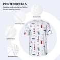 thumbnail image 3 of Uemuo Nautical Lighthouse Sailboat Print Mens Polo Shirts Baseball T-shirt Performance Short Sleeve Golf Shirt Moisture Wicking Athletic Casual Collared T-Shirt-XX-Large, 3 of 7