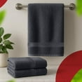 thumbnail image 4 of RIVERSIDE Cotton Large Bath Towels 27 x 54 Set of 4 with 600 GSM Soft Absorbent for Hotel & Spa - Charcoal, 4 of 8