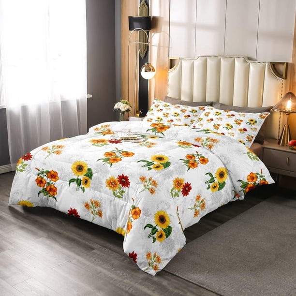 Juego de edredón de tamaño completo Decoración con estilo Pastoral Juegos de edredón Jardín Ropa de cama rústica