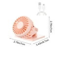 thumbnail image 3 of Gnmfd Clip Hat Solar USB Rechargeable Mini Fan Portable Outdoor Hands Free Cooling Device 3 Speeds Hiking Camping Travel Lightweight Personal Fan Sun Hot Weather 3.4"x2.76"x2.76", 3 of 7