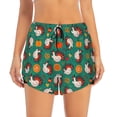 thumbnail image 2 of Balery Cartoon Turkey Pantalones cortos deportivos para mujer con forro y dos bolsillos, elásticos, para entrenamiento, gimnasio, yoga-XX-Large, 2 of 7