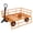 Orange, variant on Wisykoke Steel Garden Cart 1200 Lbs Wagon Cart on Wheels, Metal Yard Utility Wagon Carts with 180° Rotating Handle, 13 Inch All-Terrain Tires, Removable Mesh Side Panels, for Outdoor
