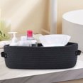 thumbnail image 1 of Cotton Rope Woven Basket with Handles Room Storage Basket Toilet Paper Basket for Countertop Organizing, 1 of 6