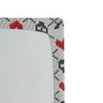thumbnail image 3 of Ambesonne Geometric Fitted Sheet, Skulls Red Hearts, Twin Size, Grey Red Coconut, 3 of 3