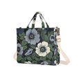 thumbnail image 7 of FORMRS Womens Corduroy Tote Bag Crossbody Shoulder Handbag with Pocket, Dark Floral, 7 of 7