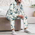 thumbnail image 7 of Picia Anchors And Shells Pattern Men’s Long-Sleeve Sleepwear Set - Soft 2-Piece Loungewear with Pockets, Comfy PJs for Relaxing Nights-XX-Large, 7 of 7