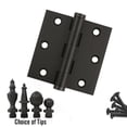thumbnail image 7 of Embassy 3” x 3” Ball Bearing Door Hinge Heavy Duty Hinges Oil Rubbed Bronze with Steeple Tips, 7 of 7