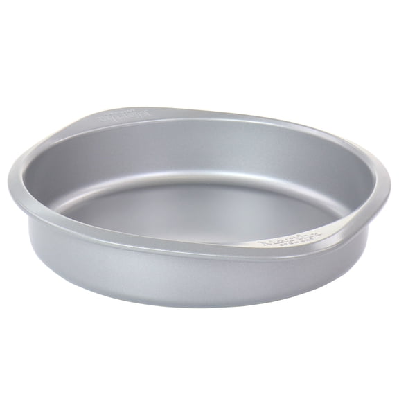 Martha Stewart Non-Stick Carbon Steel Round Cake Pan, 9", Gray