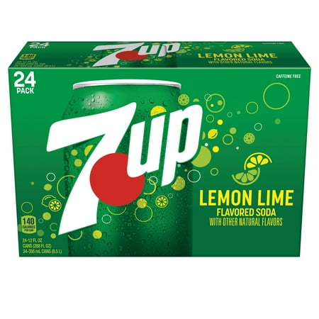 7UP Caffeine Free Lemon Lime Soda Pop, 12 fl oz, 24 Pack Cans