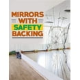 HD Tempered Wall Mirror Kit For Gym And Dance Studio 48 X 72 Inches