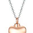thumbnail image 3 of Collier d'Urne Commémorative Ouvrante Mode Amour Coeur pour Amour Mode Mignonne Fête Jour d'Action de Grâce Rose Doré, 3 of 9