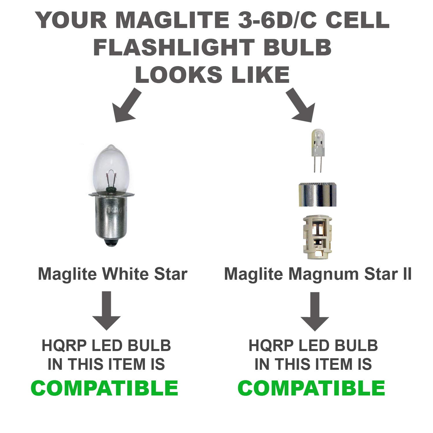45 Lumens 0.5w LED Bulb for Mag-Lite Magnum Star White Star Lamp Replacement 