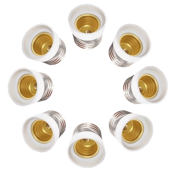 DZYDZR 8 PCS Bulb Holder E27 to E17 Adapter Converter - E26 Light Socket to E17 Light Bulb Base Socket - Fits LED/CFL Light Bulbs, Heat-resistant, Anti-burning, No Fire Hazard