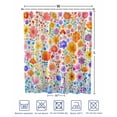 thumbnail image 4 of Split Shower Curtain for Transfer Bench, Spring Floral Fabric Shower Curtains for Bathroom, Watercolor Colorful Botanical Summer Tub Sliding Transfer Bench Waterproof Bath Curtains 72"x84", 4 of 9
