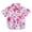 Hot Pink, variant on KAUOD Baby Boy Button Down Hawaiian Shirts Short Sleeve Cool Cartoon Print Aloha Dress Tops T-Shirt with Pocket 18M-5T