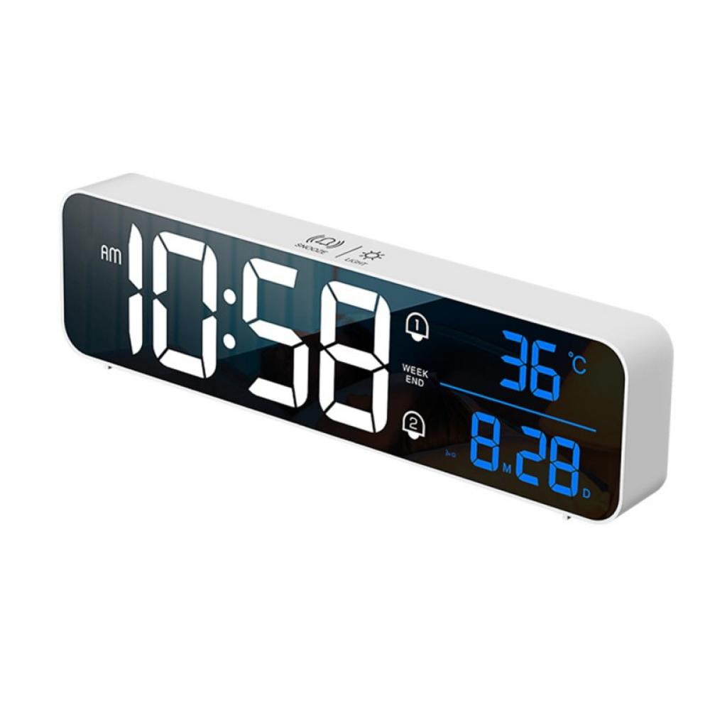 Alarm Clock for Bedroom, 2 Alarms Loud LED Big Display Clock with USB