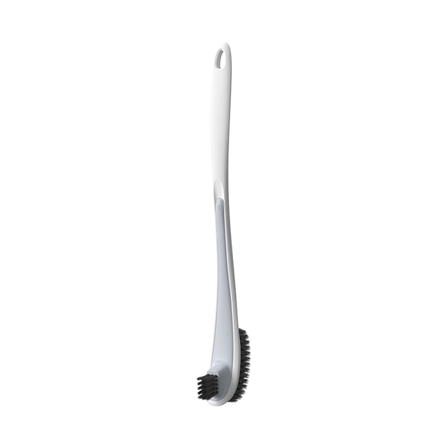 Uklsqma Double-Sided Toilet Cleaning Brush | Soft and Moderate Hardness Plastic Bristles | Wall-Mounted Long Handle Design | No Dead Angle Cleaning | Compact Streamlined Shape | Household Bath