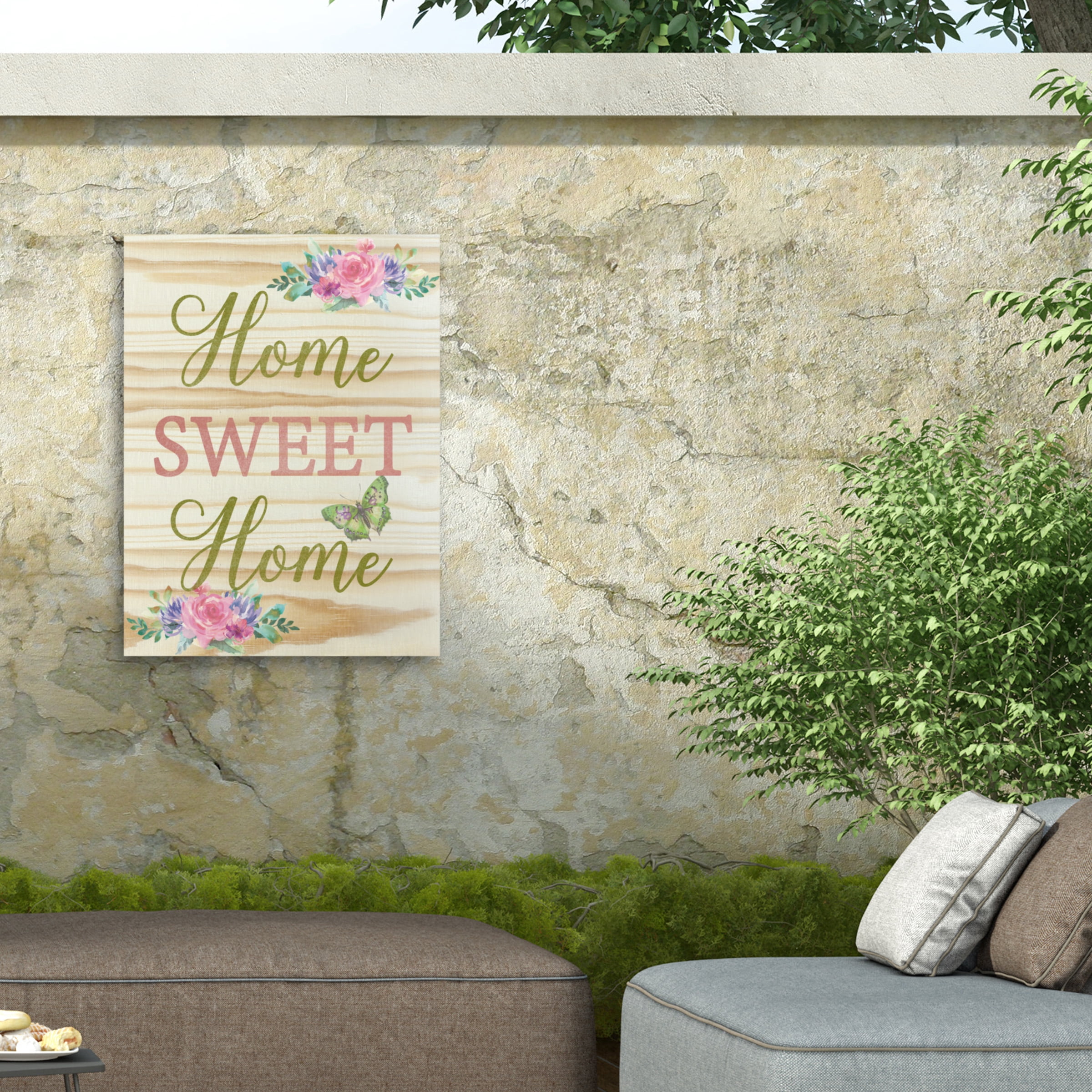 Jean Plout 'Welcome Home 4' Outdoor Canvas 47x35