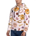 thumbnail image 3 of Bingfone Cute Dog Men'S Drawstring Hoodie Long Sleeve Pocket Sweatshirts-Small, 3 of 9