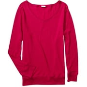 Juniors Plus Long-Sleeve V-Neck Thermal Tee