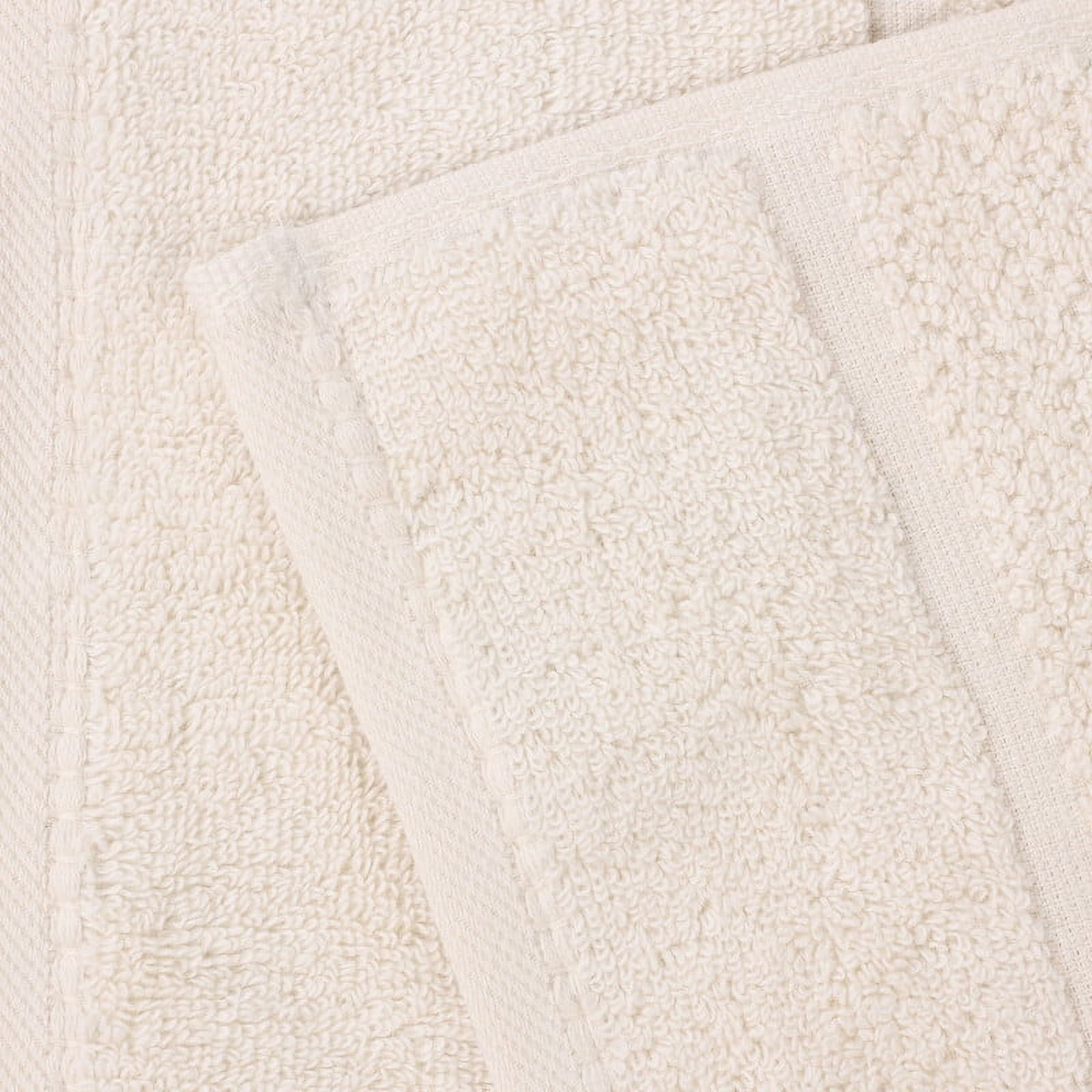 Superior Mile Smart Twist Cotton Medium Weight Bath Towels, Set of 2, Ultra Absorbant Towels, Ivory