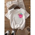thumbnail image 1 of [Pink | Casual] Casual Women's Graphic T-Shirt | "Be the Reason Someone Smiles Today" Crew Neck Short Sleeve Top with Playful Emoticons | Spring Casual Wear, Casual Fit Tee, Stretchy Fabric, 1 of 5