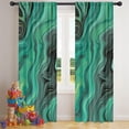 thumbnail image 5 of Blackout Kids Curtains,Green Marble Color Flow Pattern Childrens Insulated Curtains Set Of 2,Bedroom Essentials,Toddler Room Decor 42"x84", 5 of 5