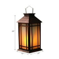 thumbnail image 3 of Maison Concepts LED Solar Frosted Glass Pane Lantern Red (Red) 14" X 14" X 28", 3 of 3