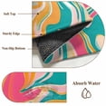 thumbnail image 6 of Round Rugs 3Ft, Colorful Moire Round Area Rug Washable Indoor Throw Carpet, Art Abstract Geometric Modern Small Non Slip Circle Rug for Bedroom Living Room Home Decor Aesthetic, 6 of 8
