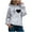 Gray, variant on jsaierl Womens Hoodies Heart Print Sweatshirt Top Long Sleeve Dressy Casual Shirt Loose Pullover Hooded Sweatshirt with Pocket