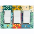 thumbnail image 1 of Metal Light Switch Plate Cover Colorful Ethnic Aztec Tribal Patch Pattern SFR049, 1 of 13