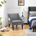 thumbnail image 5 of Renwick Mid-Century Upholstered Velvet Wingback Accent Chair, Set of 2, Gray, 5 of 9