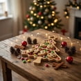thumbnail image 4 of Christmas Tree Shaped Serving Tray, Khaki Wooden Table Tray for Candy Snacks Fruit Dessert, Holiday Decorative Platter for Kitchen Table Christmas Party Display,1Pcs, 4 of 6