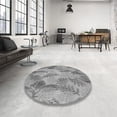 thumbnail image 3 of Ahgly Company Indoor Square Patterned Gray Cloud Gray Area Rugs, 3' Square, 3 of 6