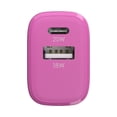 thumbnail image 6 of Powertek 20W USB-C PD + USB-A Dual Port Wall Charger, Carbon Design, Pink, 6 of 7
