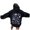 Black, variant on Women Casual Hooded Sweatshirt With Pocket Comfortable Pullover World Print Design Jeans For Spring Fall Daily Wear Gray S