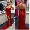 thumbnail image 2 of Women's Mermaid Evening Dress With Slit Sequins Prom Gown, 2 of 7