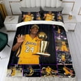 thumbnail image 4 of Bedding Set For Kobe Bryant Comforter Set Cute Duvet Cover Sets Super Soft For Kids Teens Bedroom Gifts,1 Duvet Cover with 2 Pillowcases Full 3 Piece, 4 of 6