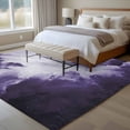 thumbnail image 4 of Purple Ombre Clouds Area Rugs 6'x9', Washable Small Throw Rugs for Kitchen Dining room, Modern Abstract Art Gradient Cloud Indoor Outdoor Rug Non-Slip Low Pile Carpet Runner Reversible Floor Mats, 4 of 8